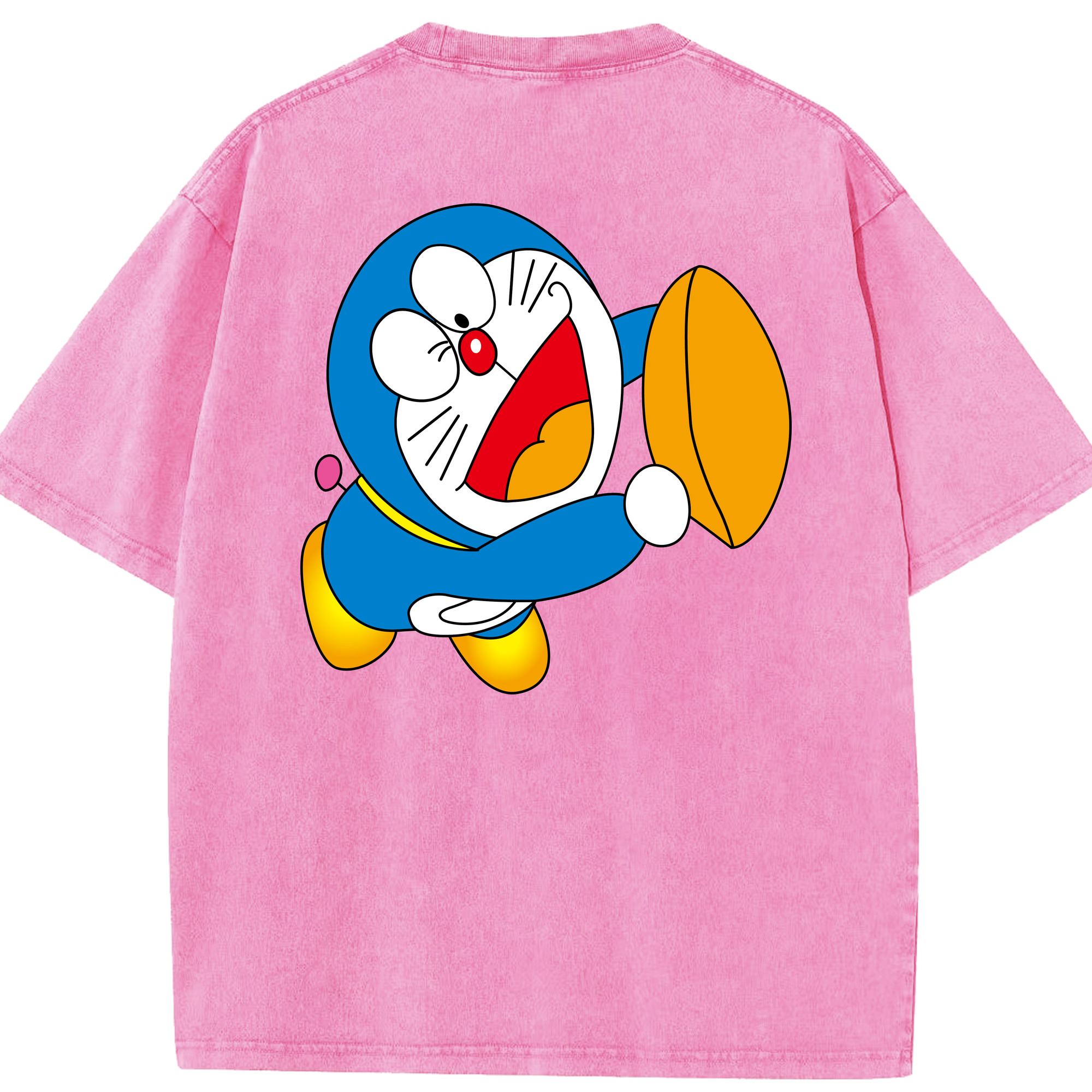 （画像用） ドラえもん Doraemon 綿100% ヴィンテージ風 半袖Tシャツ（背面プリント）